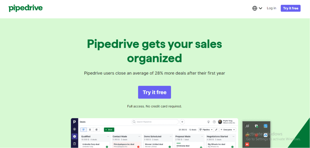 pipedrive best crm for htels